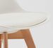Chaise naturel et blanc avec coussin simili cuir Anko - Lot de 2 - Photo n°3
