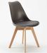 Chaise naturel et gris avec coussin simili cuir Anko - Lot de 2 - Photo n°1