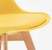 Chaise naturel et jaune avec coussin simili cuir Anko - Lot de 2 - Photo n°3