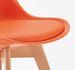 Chaise naturel et orange avec coussin simili cuir Anko - Lot de 2 - Photo n°3
