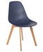 Chaise nordique bleu nuit et pieds hêtre clair Nordo - Photo n°1