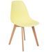 Chaise nordique jaune pastel et pieds hêtre clair Nordo - Lot de 2 - Photo n°1