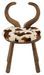 Chaise oreille de vache bois marron Meza D 36 cm - Photo n°2