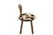 Chaise oreille de vache bois marron Meza D 36 cm - Photo n°4