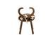 Chaise oreille de vache bois marron Meza D 36 cm - Photo n°5