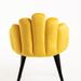 Chaise originale velours jaune et pieds métal noir Achille - Lot de 2 - Photo n°3