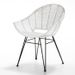 Chaise osier blanc et pieds métal noir Rositta - Photo n°1