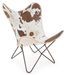 Chaise papillon cuir et pieds acier bicolore Berry - Lot de 2 - Photo n°1