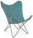 Chaise papillon en tissu jean bleu Baka- Lot de 2 - Photo n°1