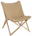 Chaise papillon pliable toile bois beige Nina - Photo n°1