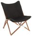 Chaise papillon pliable toile bois noir et naturel Lilas - Photo n°1