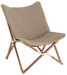 Chaise papillon pliable toile bois taupe beige Jinay - Photo n°1