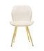 Chaise paris space crème/or ensemble de 2 pièces 46x58x77 cm - Photo n°1