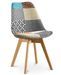 Chaise patchwork et pieds hêtre massif clair Kedy - Photo n°1