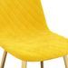 Chaise pieds métal doré et assise velours jaune Skyla - Lot de 2 - Photo n°7