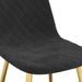 Chaise pieds métal doré et assise velours noir Skyla - Lot de 2 - Photo n°7