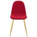 Chaise pieds métal doré et assise velours rouge Skyla - Lot de 2 - Photo n°4