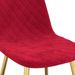 Chaise pieds métal doré et assise velours rouge Skyla - Lot de 2 - Photo n°7