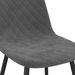 Chaise pieds métal noir et assise velours gris foncé Skyla - Lot de 2 - Photo n°7