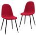 Chaise pieds métal noir et assise velours rouge bordeaux Skyla - Lot de 2 - Photo n°1