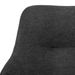 Chaise pivotante à 180º avec accoudoirs tissu gris foncé et pieds métal noir kalo - Photo n°5