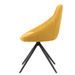 Chaise pivotante à 180º avec accoudoirs tissu jaune moutarde et pieds métal noir Kalo - Photo n°4