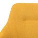 Chaise pivotante à 180º avec accoudoirs tissu jaune moutarde et pieds métal noir Kalo - Photo n°5