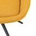 Chaise pivotante à 180º avec accoudoirs tissu jaune moutarde et pieds métal noir Kalo - Photo n°6
