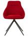 Chaise pivotante à 180º avec accoudoirs tissu rouge et pieds métal noir Kalo - Photo n°3