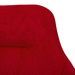 Chaise pivotante à 180º avec accoudoirs tissu rouge et pieds métal noir Kalo - Photo n°5