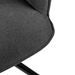 Chaise pivotante à 360º avec accoudoirs tissu gris foncé et pieds métal noir Larko - Photo n°6