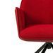 Chaise pivotante à 360º avec accoudoirs tissu rouge et pieds métal noir Larko - Photo n°5