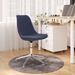 Chaise pivotante de bureau Bleu Tissu 2 - Photo n°1