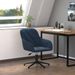 Chaise pivotante de bureau Bleu Velours - Photo n°1