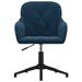 Chaise pivotante de bureau Bleu Velours - Photo n°3