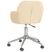 Chaise pivotante de bureau Crème Tissu - Photo n°5