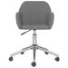 Chaise pivotante de bureau Gris clair Tissu - Photo n°3