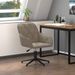 Chaise pivotante de bureau Gris clair Velours - Photo n°1