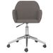 Chaise pivotante de bureau Gris foncé Tissu - Photo n°3