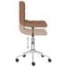 Chaise pivotante de bureau Marron Tissu 14 - Photo n°6