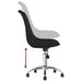 Chaise pivotante de bureau Noir Tissu - Photo n°6