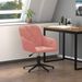 Chaise pivotante de bureau Rose Velours - Photo n°1