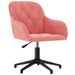 Chaise pivotante de bureau Rose Velours - Photo n°2