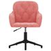 Chaise pivotante de bureau Rose Velours - Photo n°3