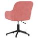 Chaise pivotante de bureau Rose Velours - Photo n°5