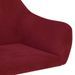 Chaise pivotante de bureau Rouge bordeaux Velours 12 - Photo n°6