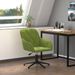 Chaise pivotante de bureau Vert clair Velours - Photo n°1