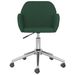 Chaise pivotante de bureau Vert foncé Tissu - Photo n°3