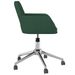 Chaise pivotante de bureau Vert foncé Tissu - Photo n°4