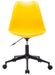 Chaise pivotante polypropylène et coussin simili cuir jaune Stylish - Lot de 2 - Photo n°3